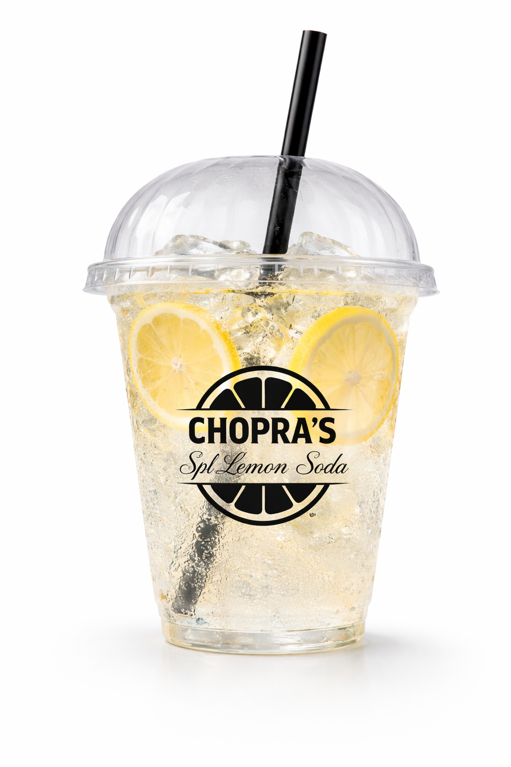Chopra's Fresh Lemon Soda Glass